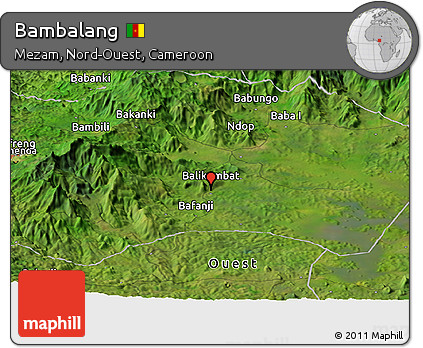 Satellite Panoramic Map of Bambalang