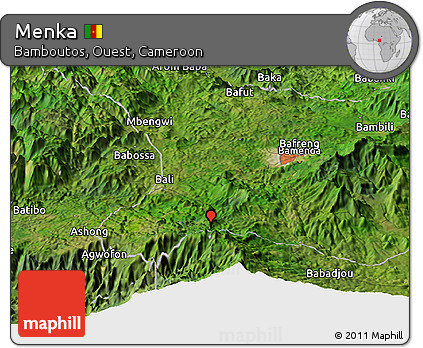 Satellite Panoramic Map of Menka