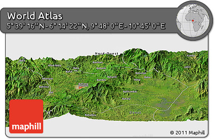 Satellite Panoramic Map of the Area around 5° 56' 49" N, 10° 16' 30" E