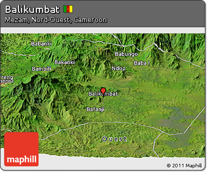 Satellite Panoramic Map of Balikumbat