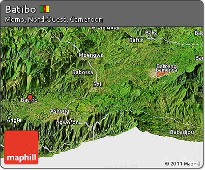 Satellite Panoramic Map of Batibo