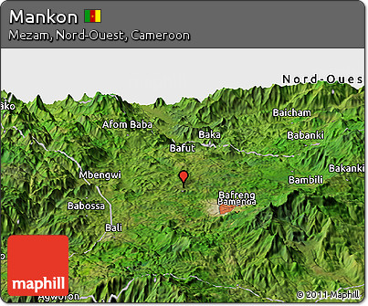 Satellite Panoramic Map of Mankon
