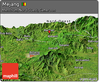 Satellite Panoramic Map of Mejang