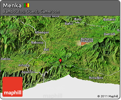 Satellite Panoramic Map of Menka