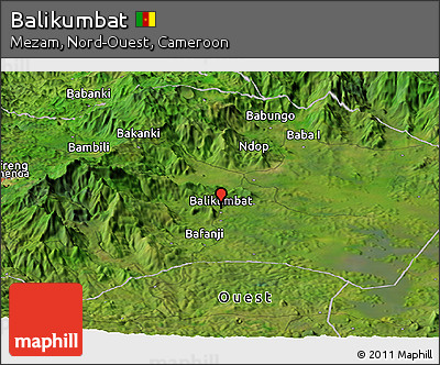 Satellite Panoramic Map of Balikumbat