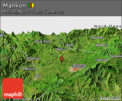 Satellite Panoramic Map of Mankon