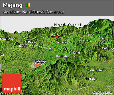 Satellite Panoramic Map of Mejang