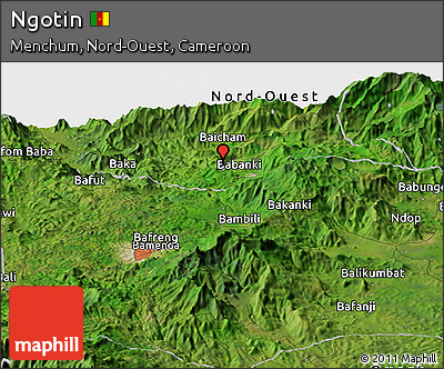 Satellite Panoramic Map of Ngotin