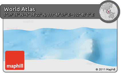 Physical Panoramic Map of the Area around 5° 56' 49" N, 112° 16' 30" E