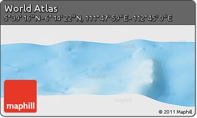 Physical Panoramic Map of the Area around 5° 56' 49" N, 112° 16' 30" E