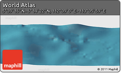 Satellite Panoramic Map of the Area around 5° 56' 49" N, 113° 7' 30" E