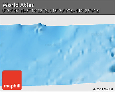 Physical 3D Map of the Area around 5° 56' 49" N, 113° 58' 29" E