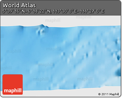 Physical 3D Map of the Area around 5° 56' 49" N, 113° 58' 29" E