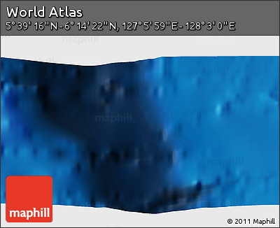 Physical 3D Map of the Area around 5° 56' 49" N, 127° 34' 30" E
