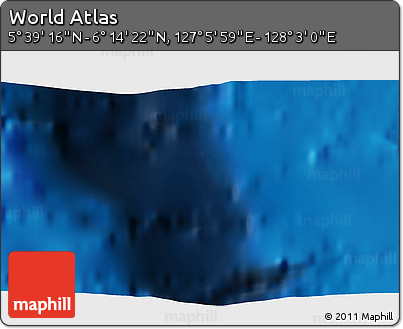Physical 3D Map of the Area around 5° 56' 49" N, 127° 34' 30" E