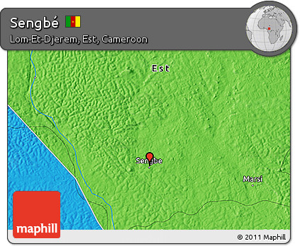 Political 3D Map of Sengbé
