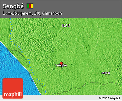 Political 3D Map of Sengbé