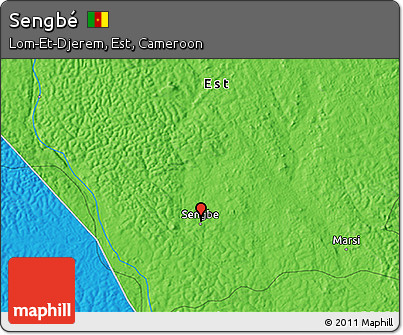 Political 3D Map of Sengbé