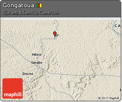 Shaded Relief 3D Map of Gongatoua