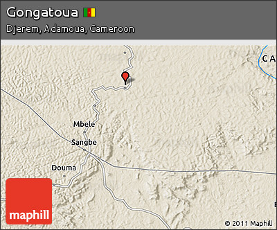 Shaded Relief 3D Map of Gongatoua