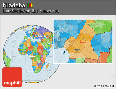 Political Location Map of Niadaba