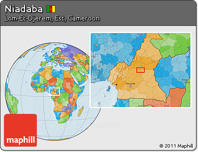 Political Location Map of Niadaba