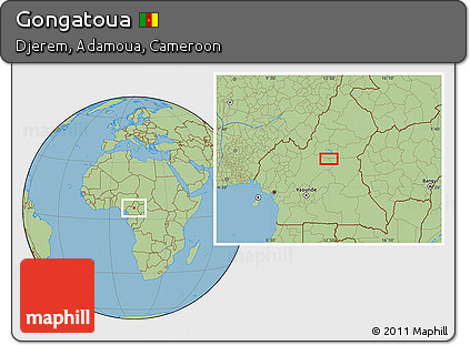 Savanna Style Location Map of Gongatoua