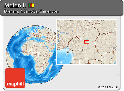 Shaded Relief Location Map of Malan II