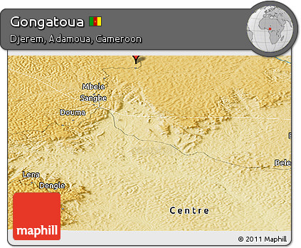 Physical Panoramic Map of Gongatoua