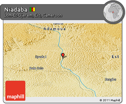 Physical Panoramic Map of Niadaba