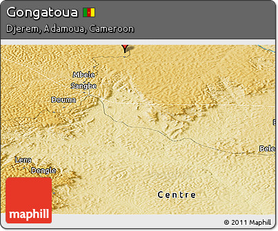 Physical Panoramic Map of Gongatoua