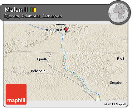 Shaded Relief Panoramic Map of Malan II