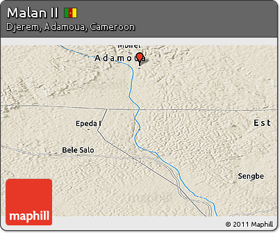 Shaded Relief Panoramic Map of Malan II