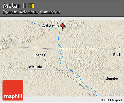 Shaded Relief Panoramic Map of Malan II