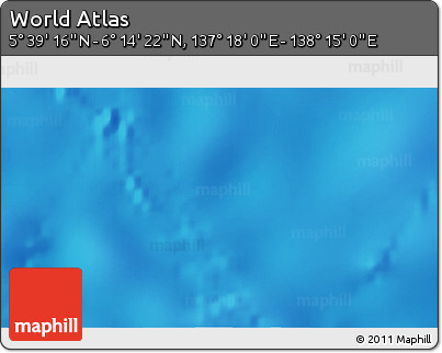 Physical 3D Map of the Area around 5° 56' 49" N, 137° 46' 30" E
