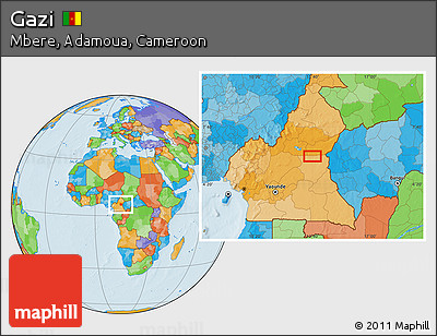 Political Location Map of Gazi