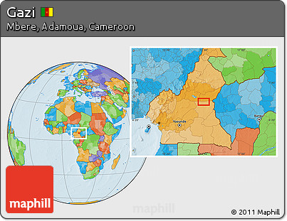 Political Location Map of Gazi