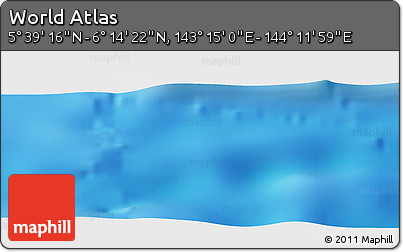 Physical Panoramic Map of the Area around 5° 56' 49" N, 143° 43' 29" E