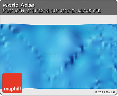 Physical 3D Map of the Area around 5° 56' 49" N, 146° 16' 30" E