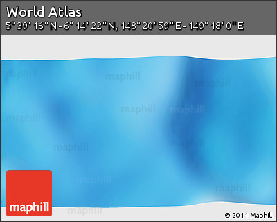 Physical 3D Map of the Area around 5° 56' 49" N, 148° 49' 29" E
