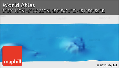 Physical Panoramic Map of the Area around 5° 56' 49" N, 151° 22' 30" E