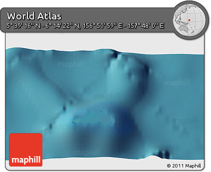 Satellite 3D Map of the Area around 5° 56' 49" N, 157° 19' 29" E