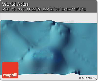 Satellite 3D Map of the Area around 5° 56' 49" N, 157° 19' 29" E