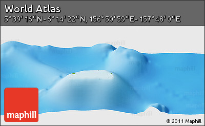 Physical Panoramic Map of the Area around 5° 56' 49" N, 157° 19' 29" E