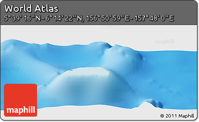 Physical Panoramic Map of the Area around 5° 56' 49" N, 157° 19' 29" E