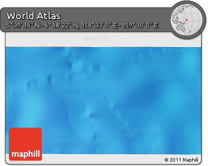 Physical 3D Map of the Area around 5° 56' 49" N, 159° 1' 30" E
