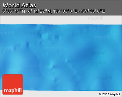 Physical 3D Map of the Area around 5° 56' 49" N, 159° 1' 30" E