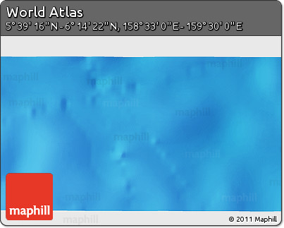 Physical 3D Map of the Area around 5° 56' 49" N, 159° 1' 30" E