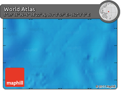 Physical Map of the Area around 5° 56' 49" N, 161° 34' 29" E