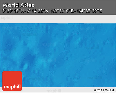 Physical 3D Map of the Area around 5° 56' 49" N, 164° 7' 30" E